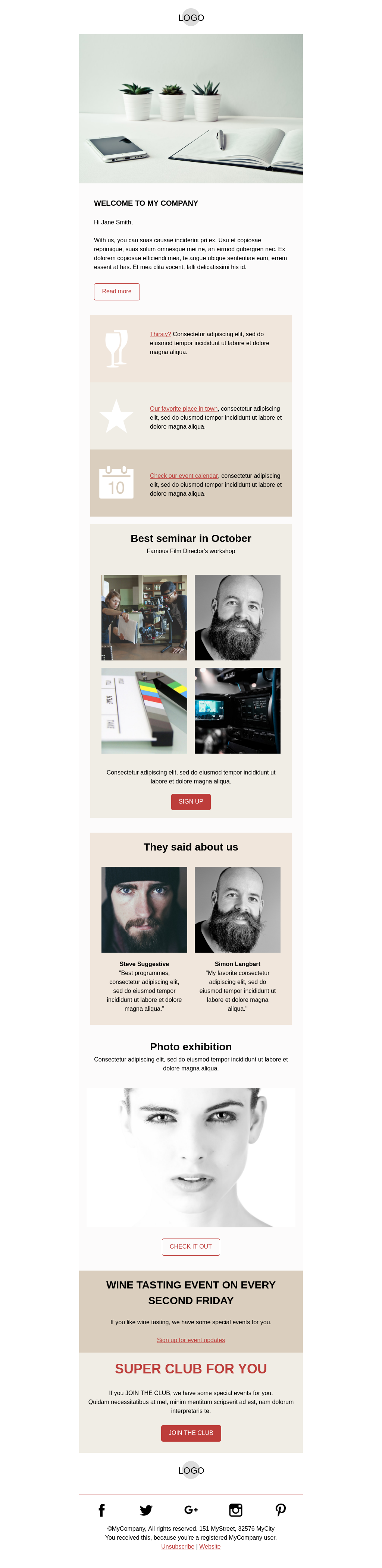 Pastel | Light-colored free responsive email template